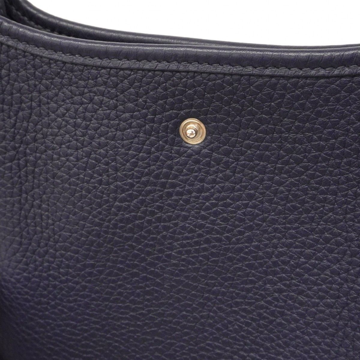 Hermes Shoulder Bag Evelyne TPM Taurillon Clemence Blue Navy Silver — view 6