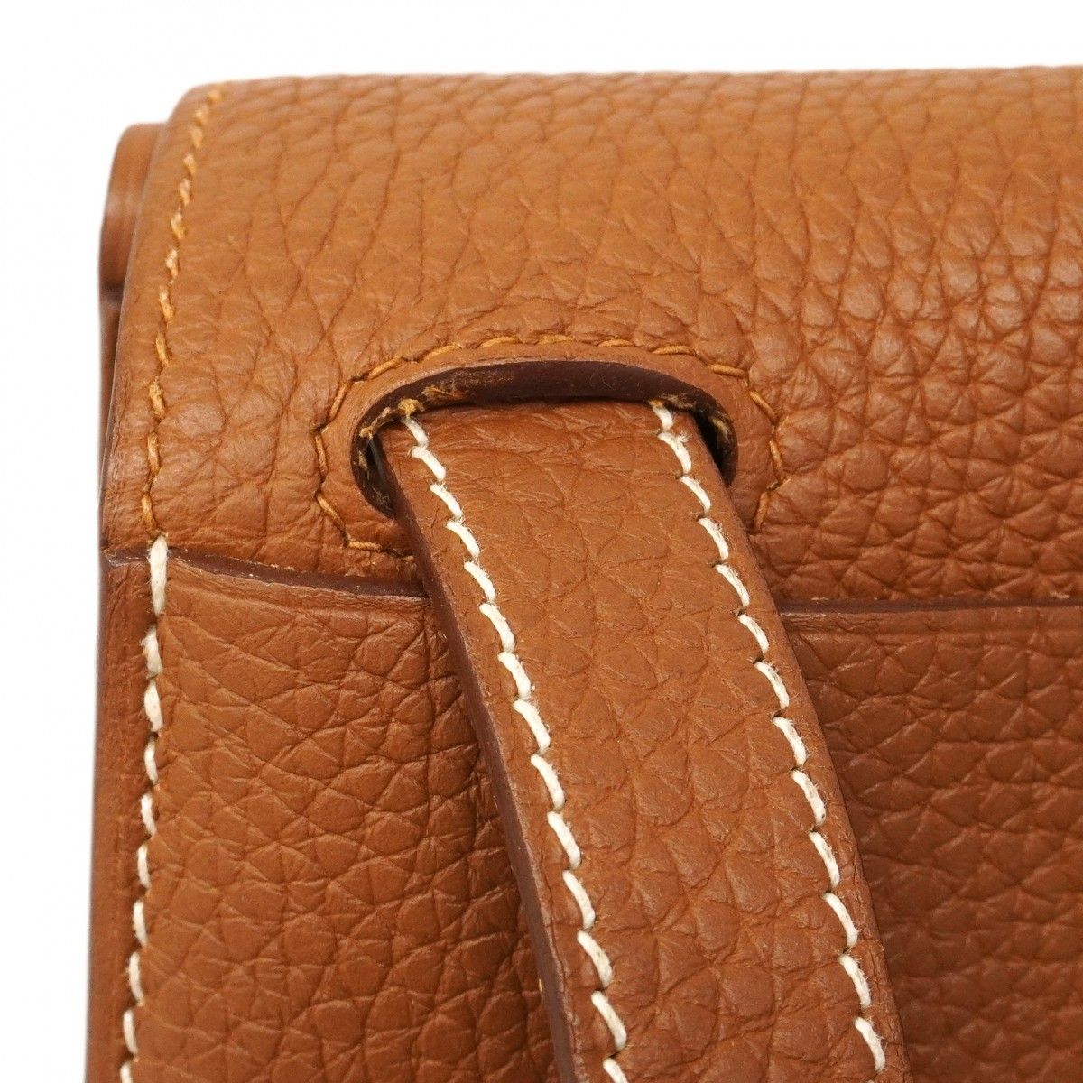 Hermes Handbag Halzan 31 Taurillon Clemence Gold 2-Way Bag — view 9