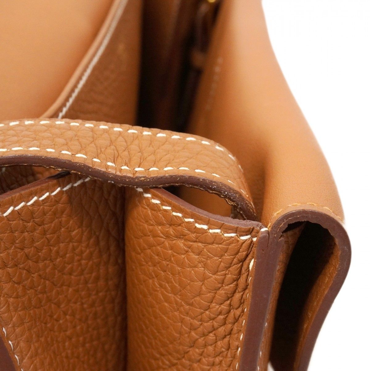 Hermes Handbag Halzan 31 Taurillon Clemence Gold 2-Way Bag — view 7