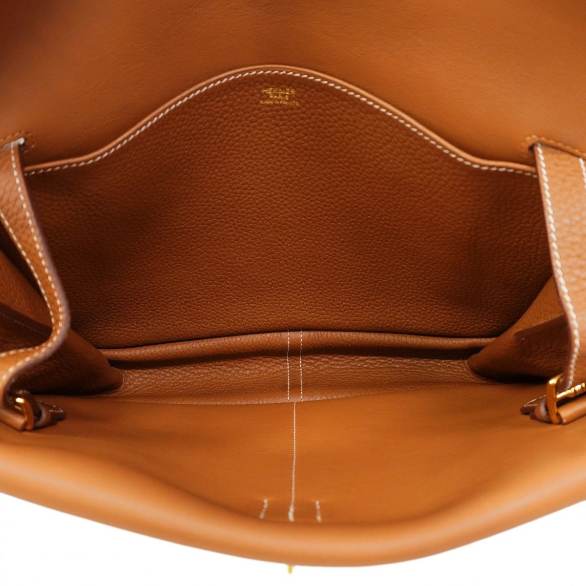 Hermes Handbag Halzan 31 Taurillon Clemence Gold 2-Way Bag — view 4