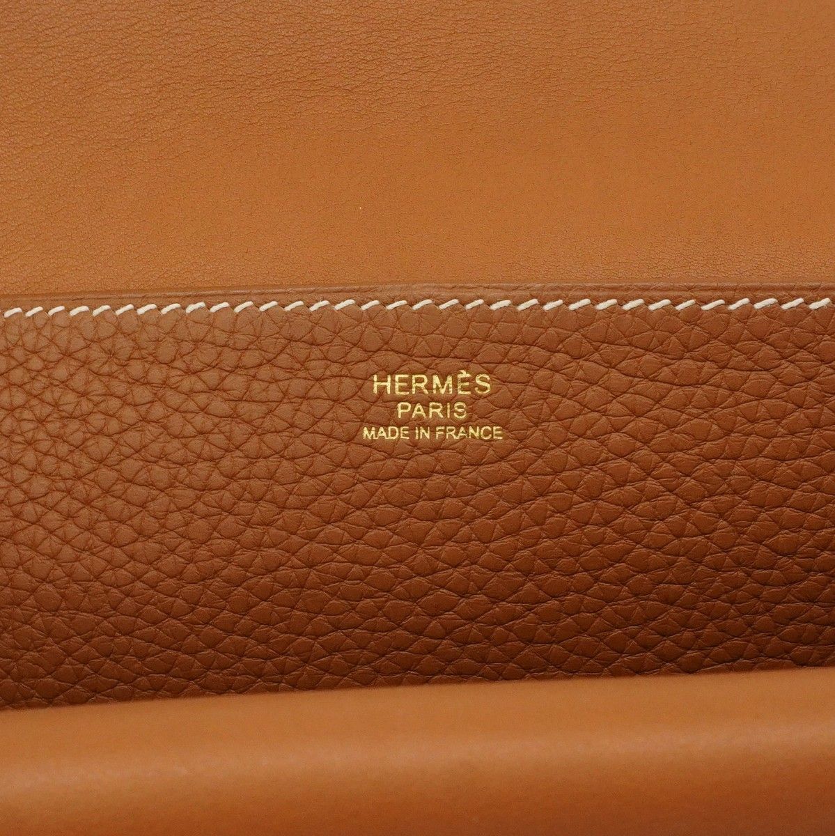 Hermes Handbag Halzan 31 Taurillon Clemence Gold 2-Way Bag — view 5
