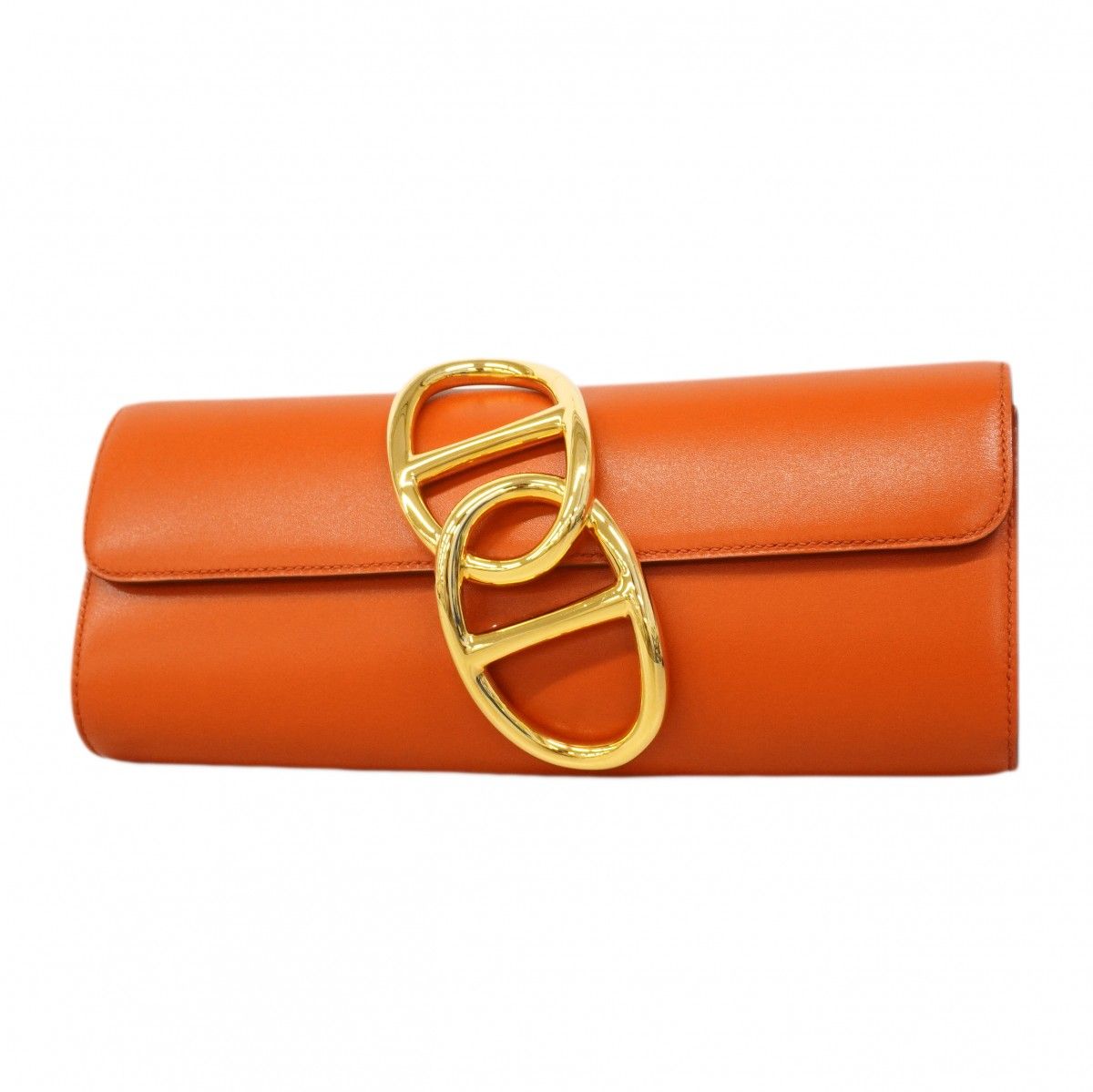 Hermes Clutch Eje Tadelakt Sanguine Gold