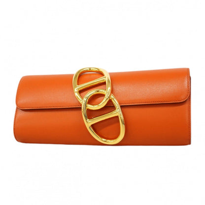 Hermes Clutch Eje Tadelakt Sanguine Gold