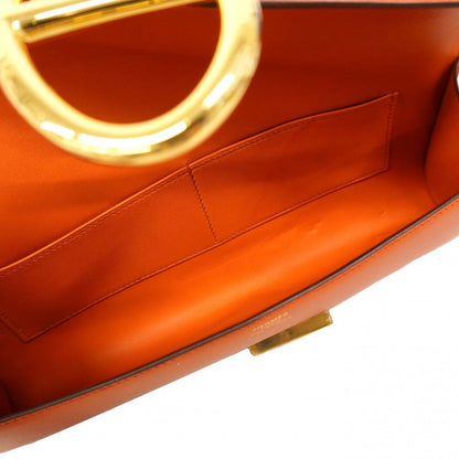 Hermes Clutch Eje Tadelakt Sanguine Gold — view 4