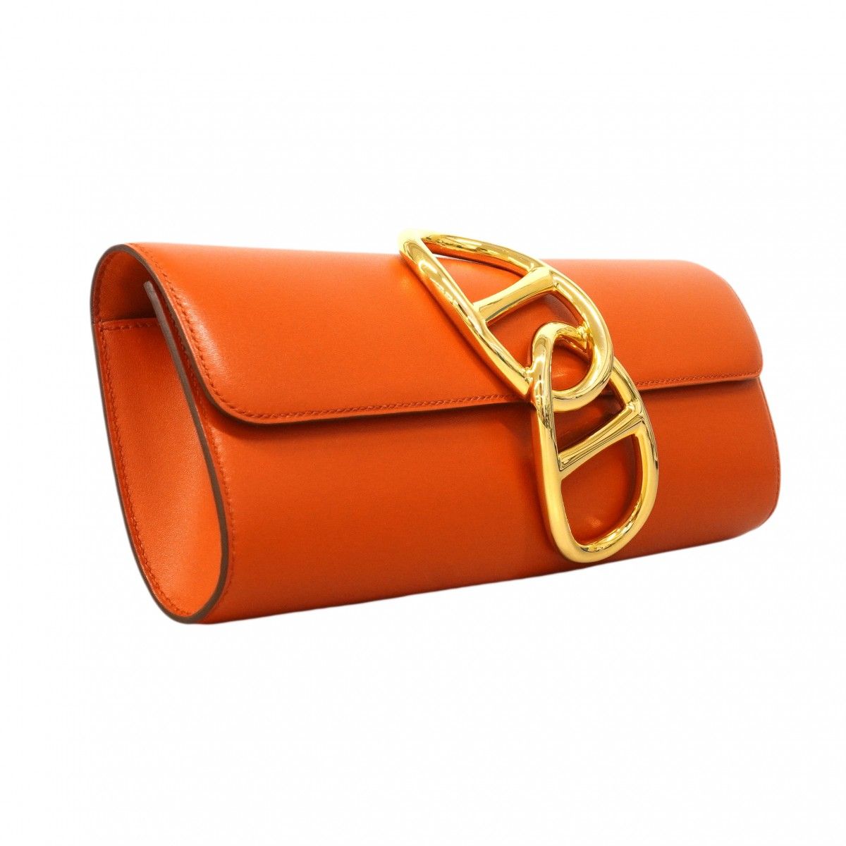 Hermes Clutch Eje Tadelakt Sanguine Gold — view 2