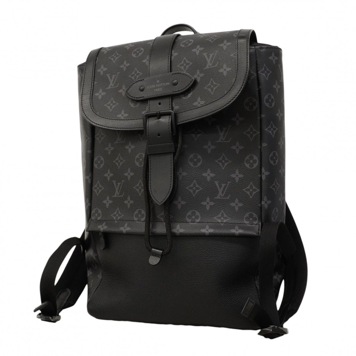 Louis Vuitton Backpack Monogram Eclipse Saumur Black