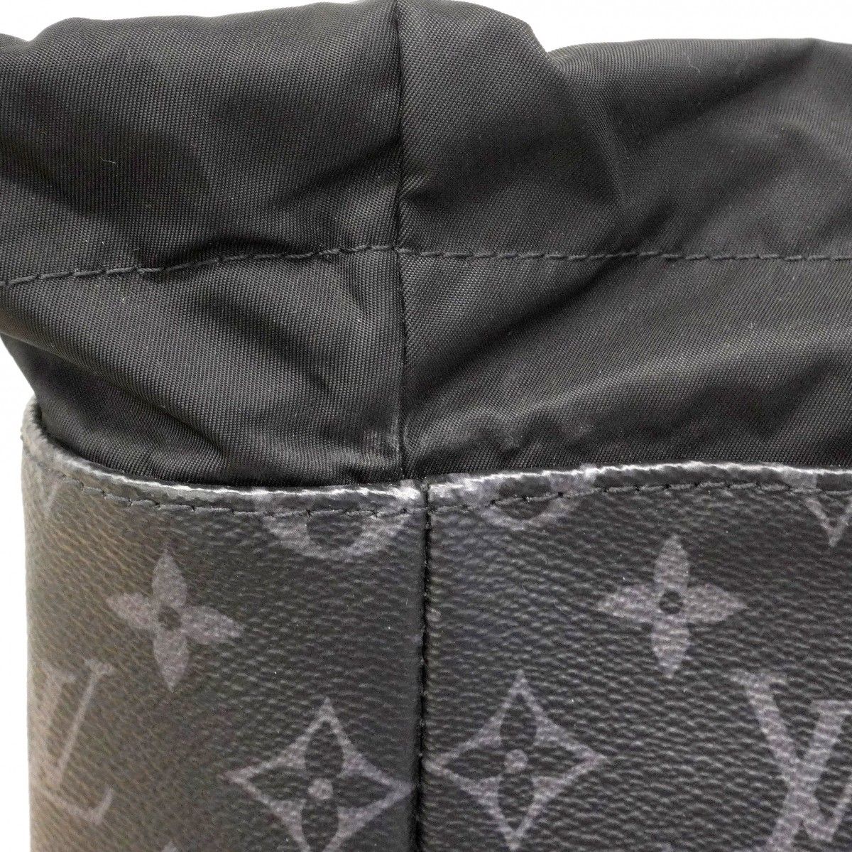 Louis Vuitton Backpack Monogram Eclipse Saumur Black — view 6