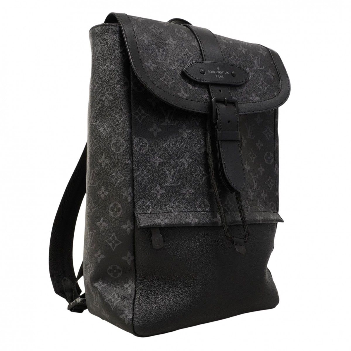 Louis Vuitton Backpack Monogram Eclipse Saumur Black — view 2
