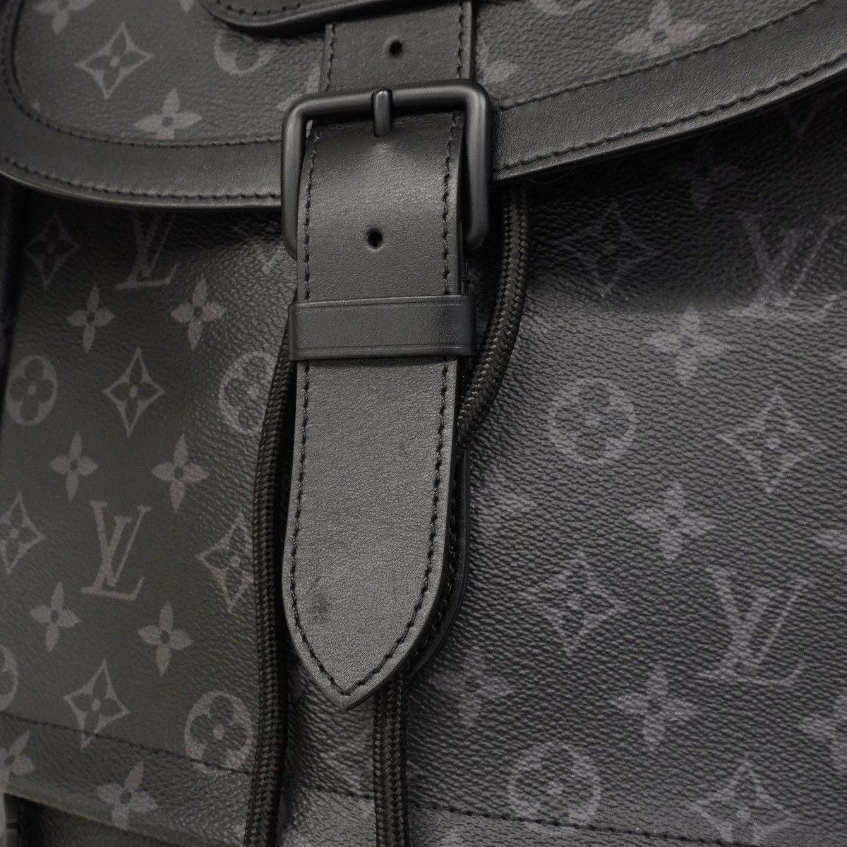Louis Vuitton Backpack Monogram Eclipse Saumur Black — view 7