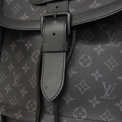 Louis Vuitton Backpack Monogram Eclipse Saumur Black — view 7