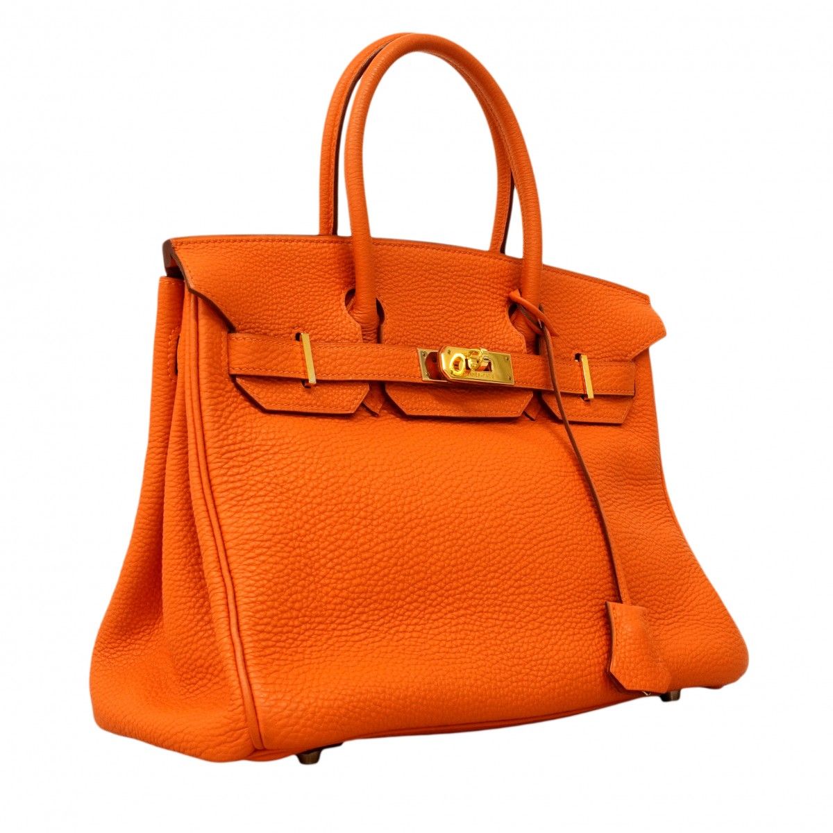Hermes Handbag Birkin 30 Togo Orange Gold — view 2