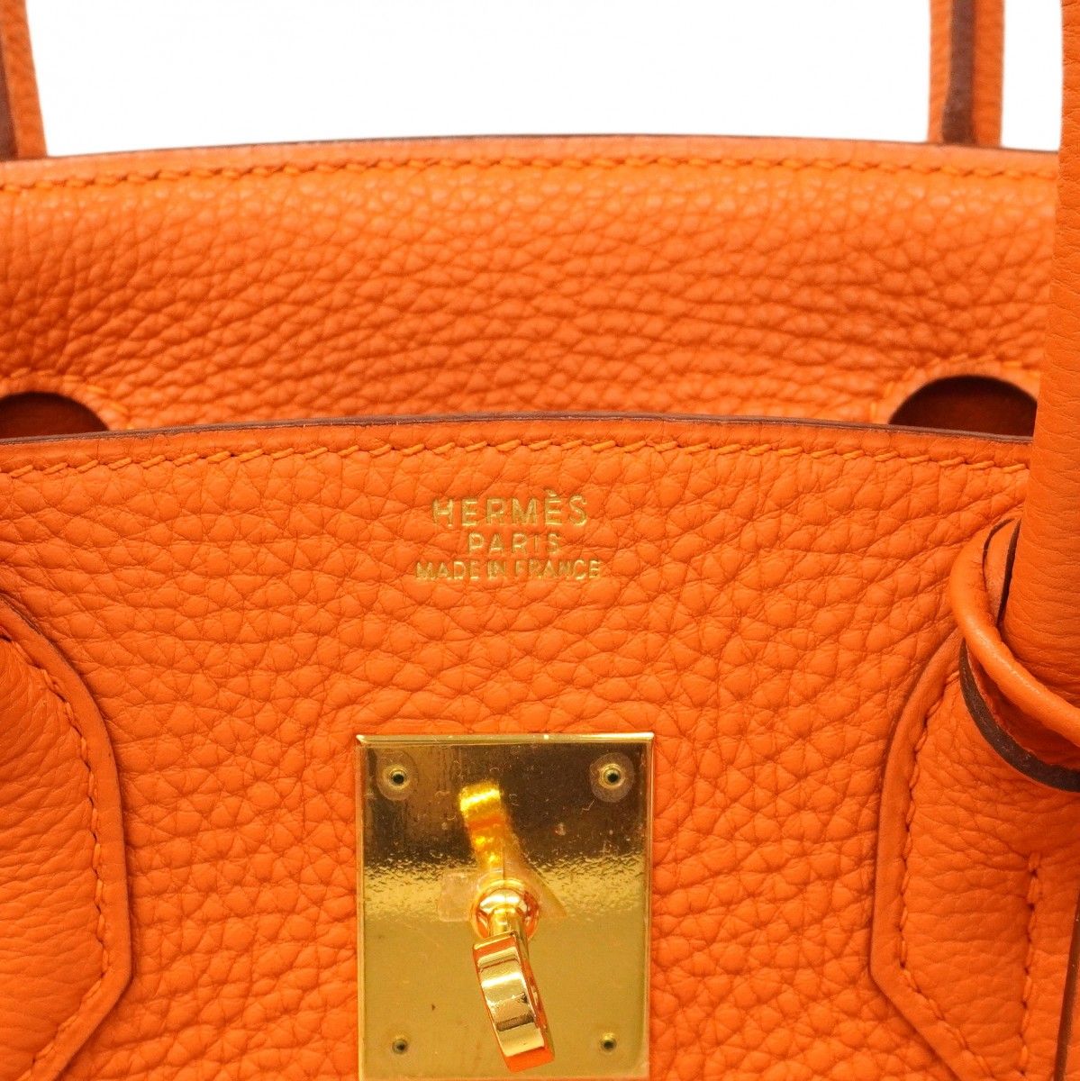 Hermes Handbag Birkin 30 Togo Orange Gold — view 5