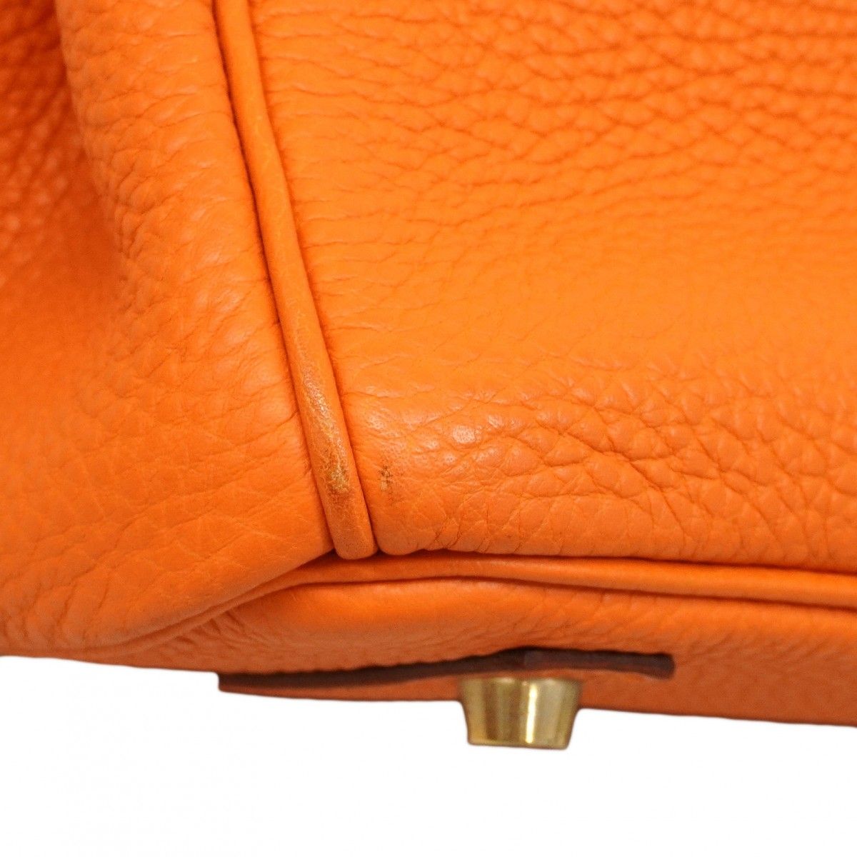 Hermes Handbag Birkin 30 Togo Orange Gold — view 7