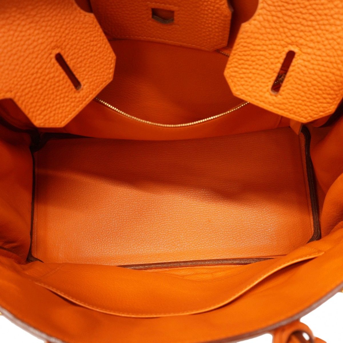 Hermes Handbag Birkin 30 Togo Orange Gold — view 4