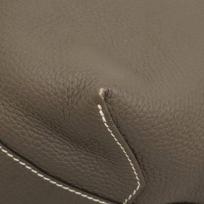 Hermes Tote Double Sens 36 Taurillon Clemence Etain Blue Indigo — view 6