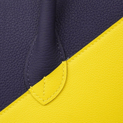 Hermes Handbag Bolide 45 Kazak Togo Color Blue Saffiano Jo Nunapur Silver — view 7