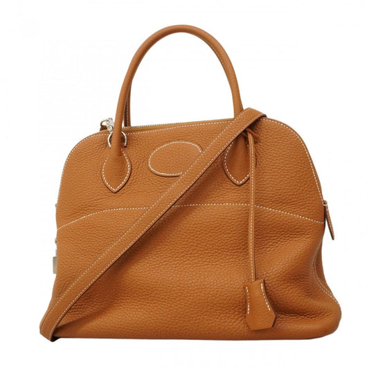 Hermes Handbag Bolide 31 Taurillon Clemence Gold Silver