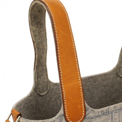 Hermes Handbag Picotin PM Barenia Felt Gray Faux Silver — view 7