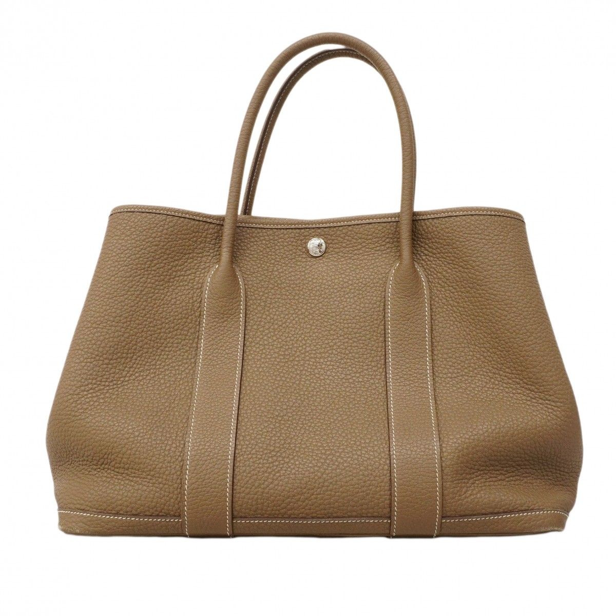 Hermes Tote Garden Party PM Negonda Etoupe Silver — view 9