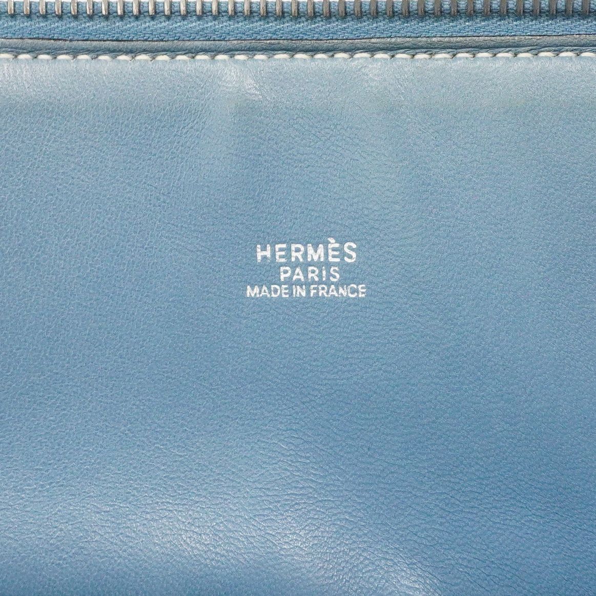 Hermes Handbag Bolide 31 Taurillon Clemence Blue Jean Silver 2-Way Bag — view 5