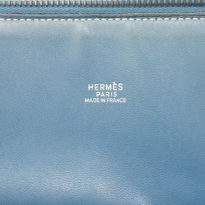 Hermes Handbag Bolide 31 Taurillon Clemence Blue Jean Silver 2-Way Bag — view 5