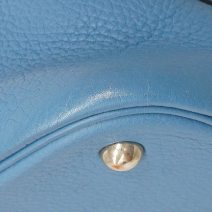 Hermes Handbag Bolide 31 Taurillon Clemence Blue Jean Silver 2-Way Bag — view 6