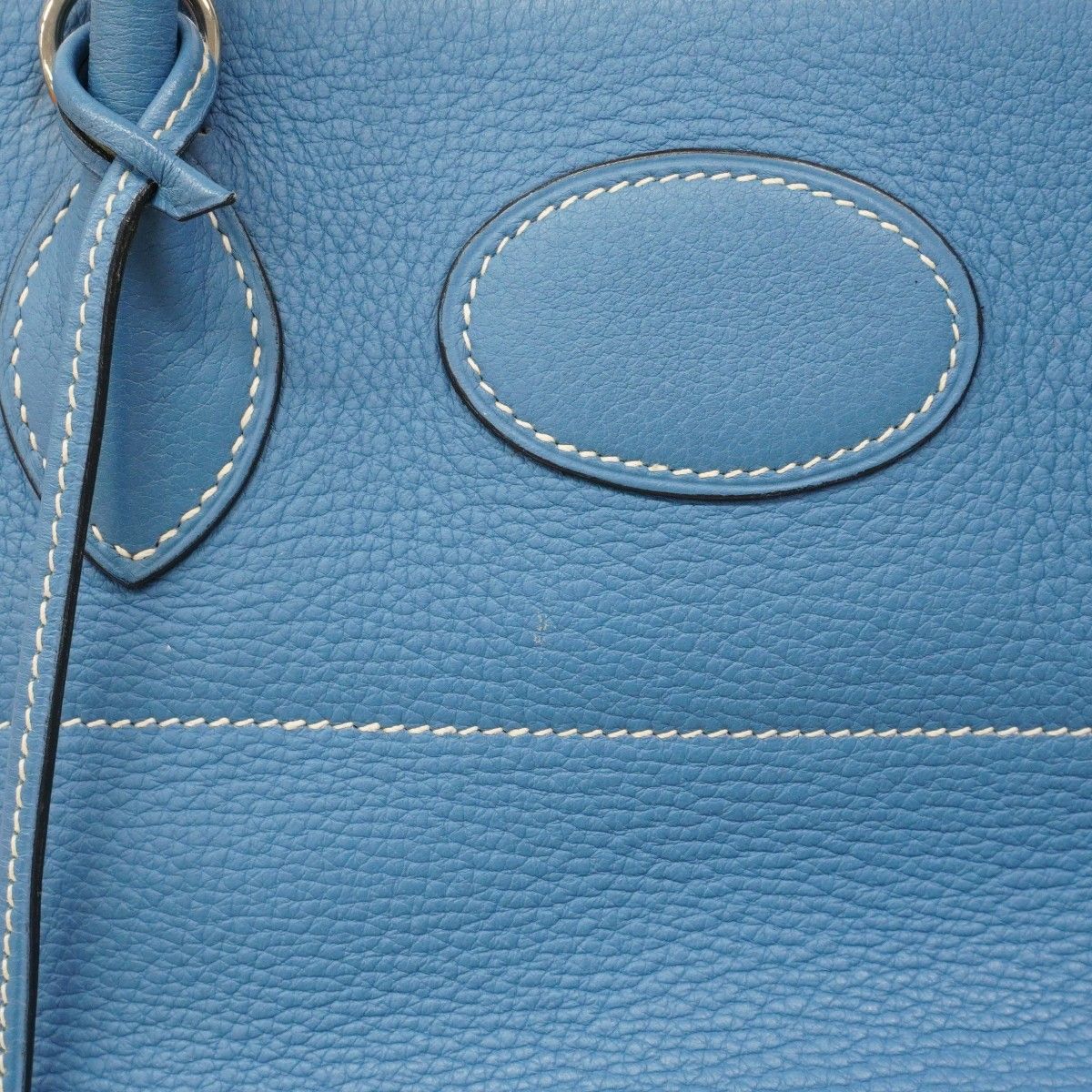 Hermes Handbag Bolide 31 Taurillon Clemence Blue Jean Silver 2-Way Bag — view 7