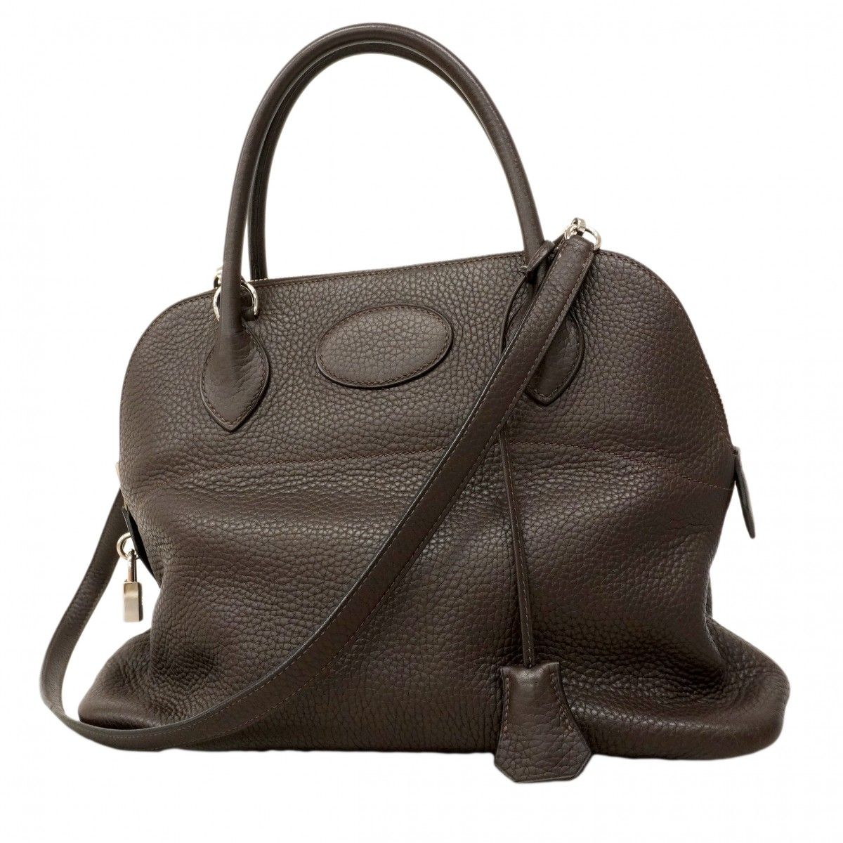 Hermes Handbag Bolide 31 Taurillon Clemence Tail Silver 2-Way Bag