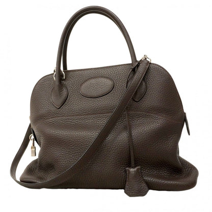 Hermes Handbag Bolide 31 Taurillon Clemence Tail Silver 2-Way Bag