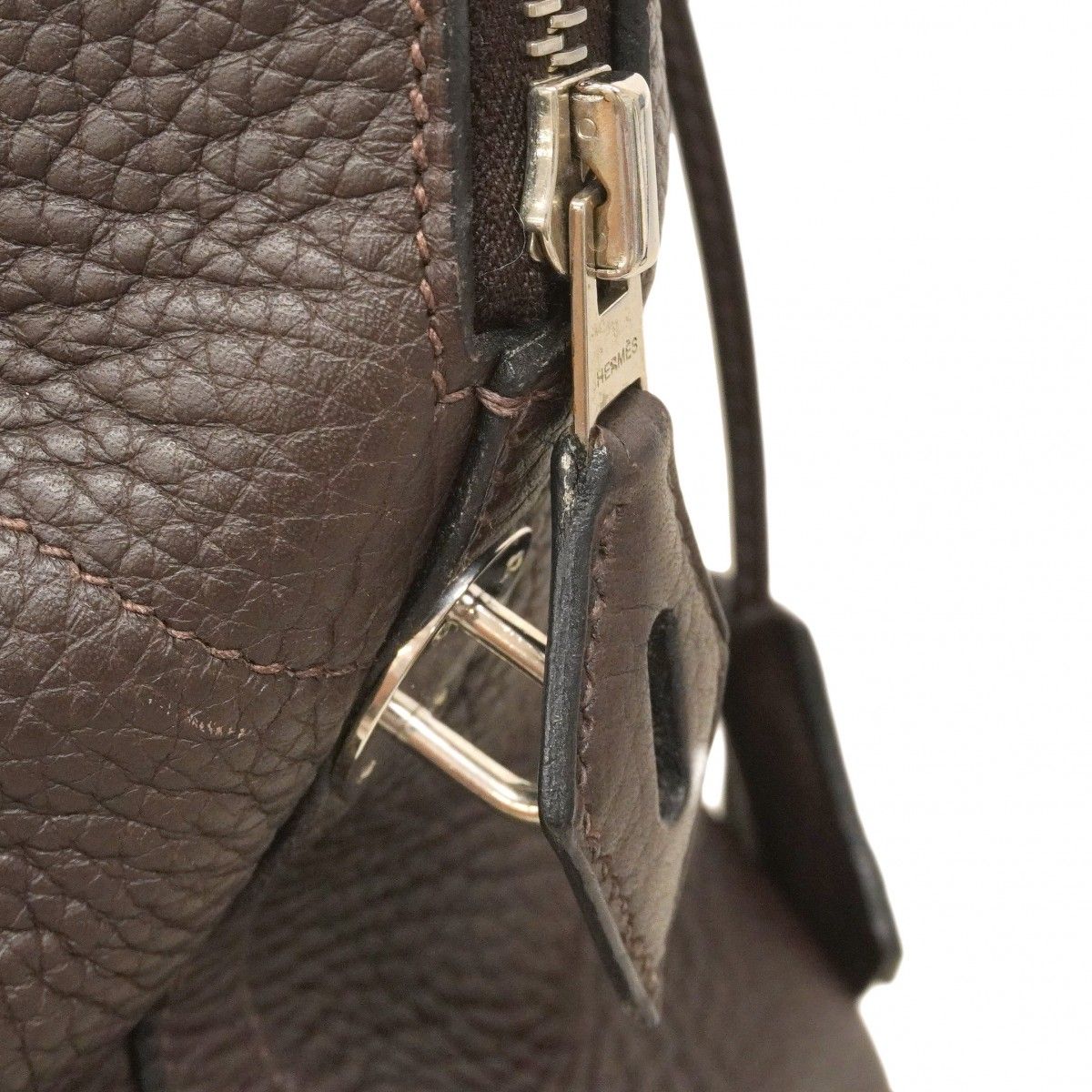 Hermes Handbag Bolide 31 Taurillon Clemence Tail Silver 2-Way Bag — view 7