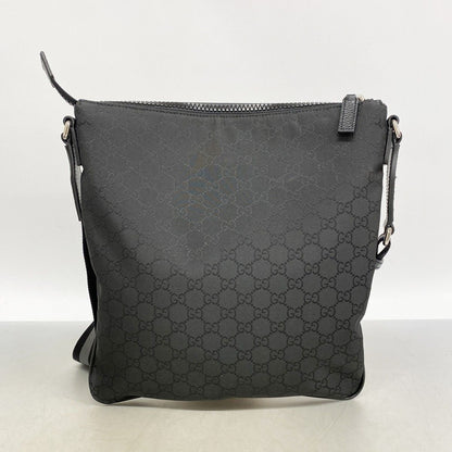 Gucci Shoulder Bag GG Nylon Black Silver — view 8