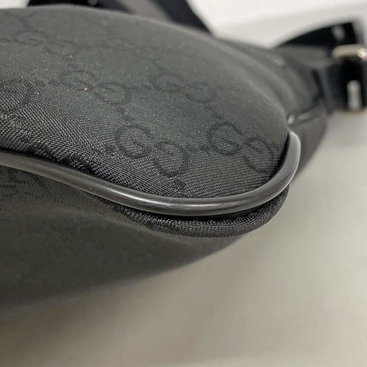 Gucci Shoulder Bag GG Nylon Black Silver — view 6