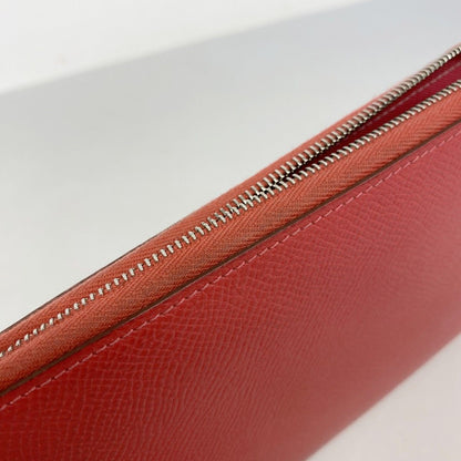 Hermes Wallet Azap Long Silk in Veau Bougainvillea Silver — view 7