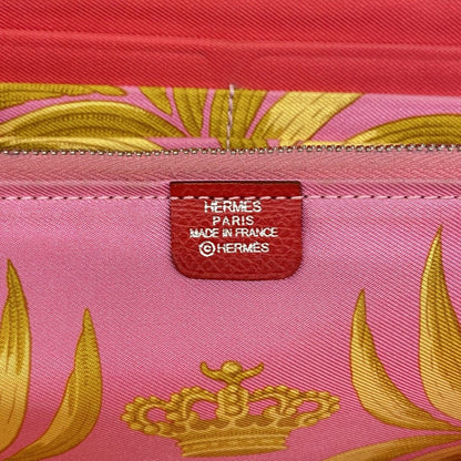 Hermes Wallet Azap Long Silk in Veau Bougainvillea Silver — view 4