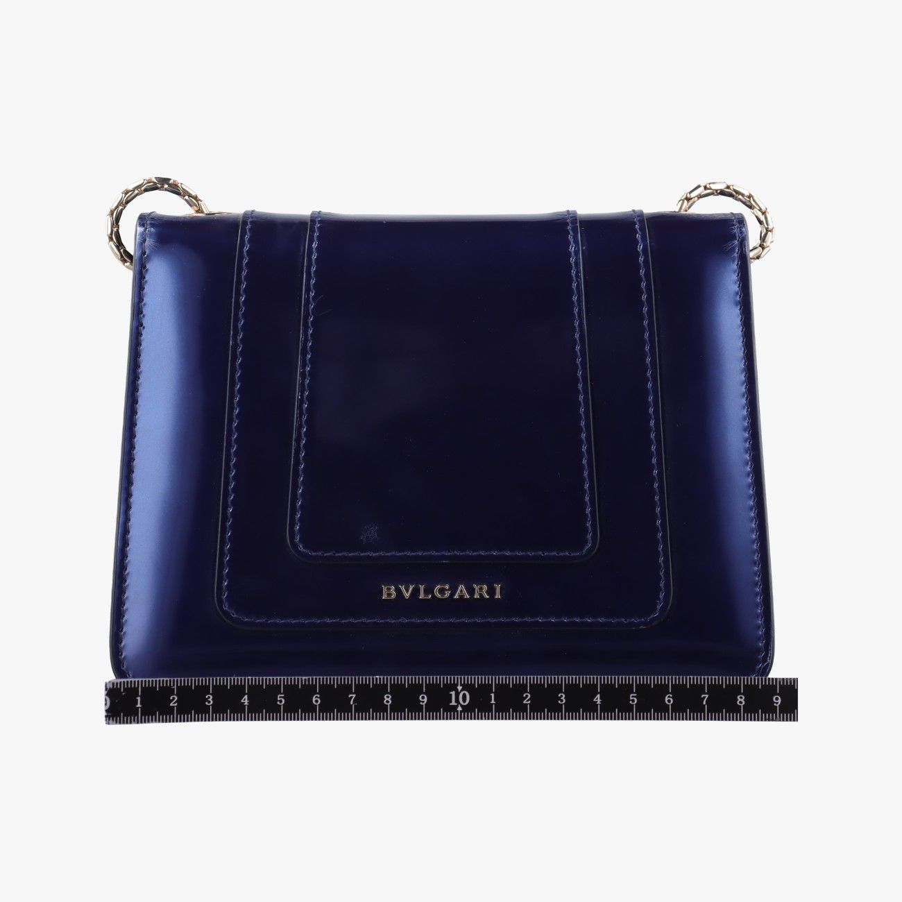 Bvlgari Serpenti Forever Blue Patent Messenger Bag — view 2