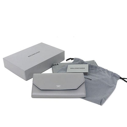 Balenciaga Envelope Wallet Card Holder Gray Calfskin — view 6