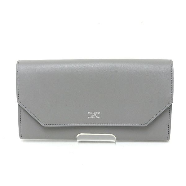 Balenciaga Envelope Wallet Card Holder Gray Calfskin