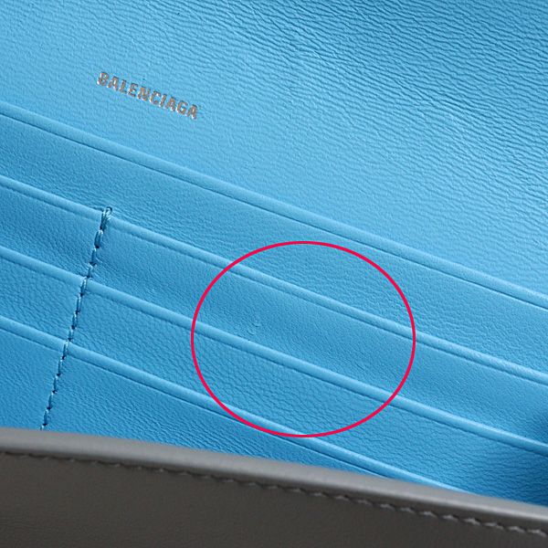Balenciaga Envelope Wallet Card Holder Gray Calfskin — view 5
