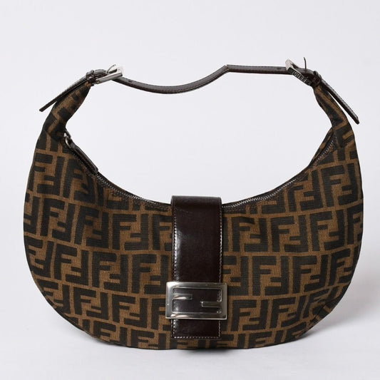 Fendi Mamma Baguette Bag Zucca Canvas Brown