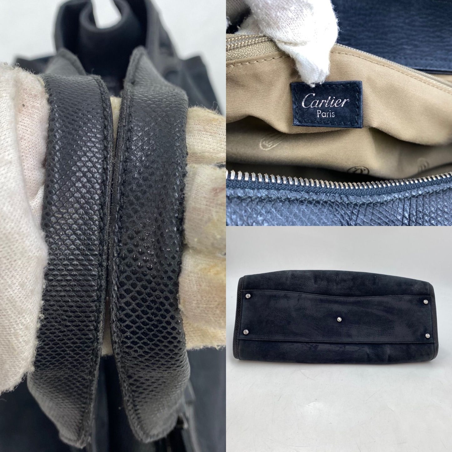 Cartier Handbag Leather Black Suede Multi Ero Must Line Tote — view 6