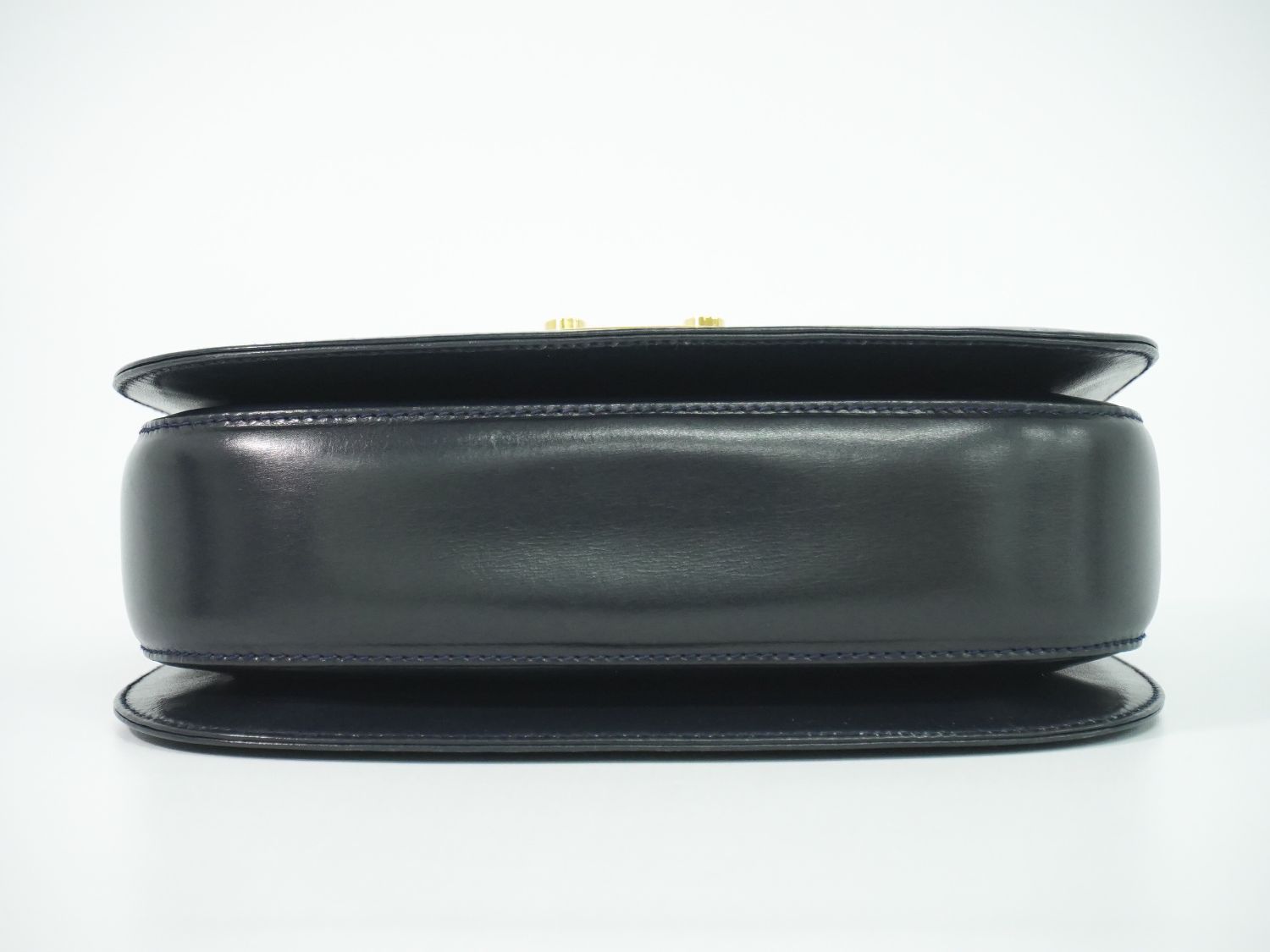 Gucci Lock Handbag Leather Navy Bag — view 3