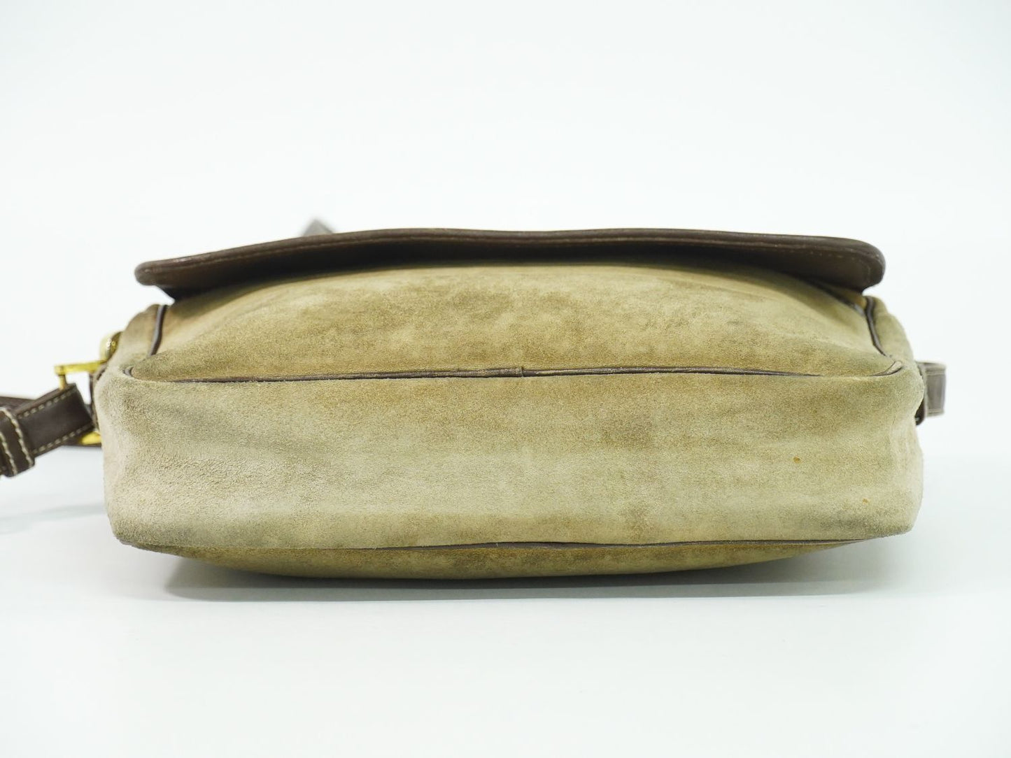 Loewe Anagram Shoulder Bag Pochette Suede Leather Beige — view 3