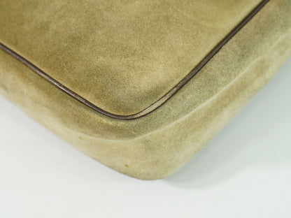 Loewe Anagram Shoulder Bag Pochette Suede Leather Beige — view 7