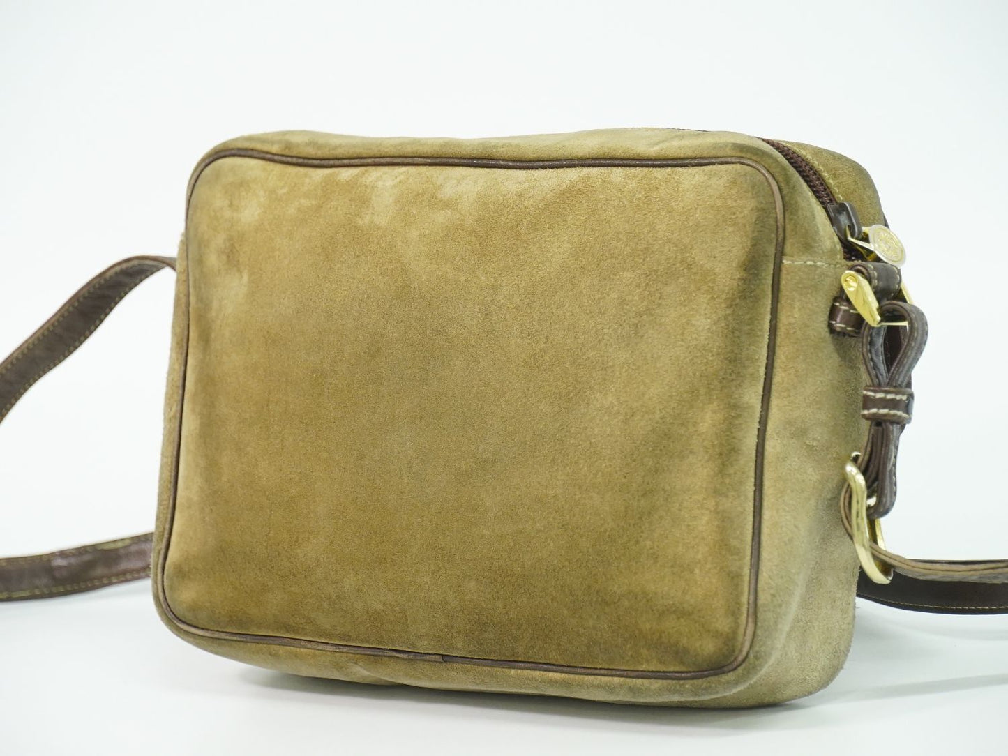 Loewe Anagram Shoulder Bag Pochette Suede Leather Beige — view 2