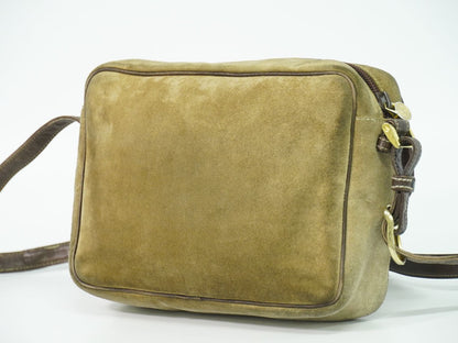 Loewe Anagram Shoulder Bag Pochette Suede Leather Beige — view 2