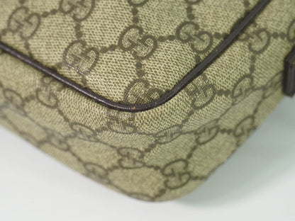 Gucci GG Supreme Shoulder Bag Pochette Beige — view 7