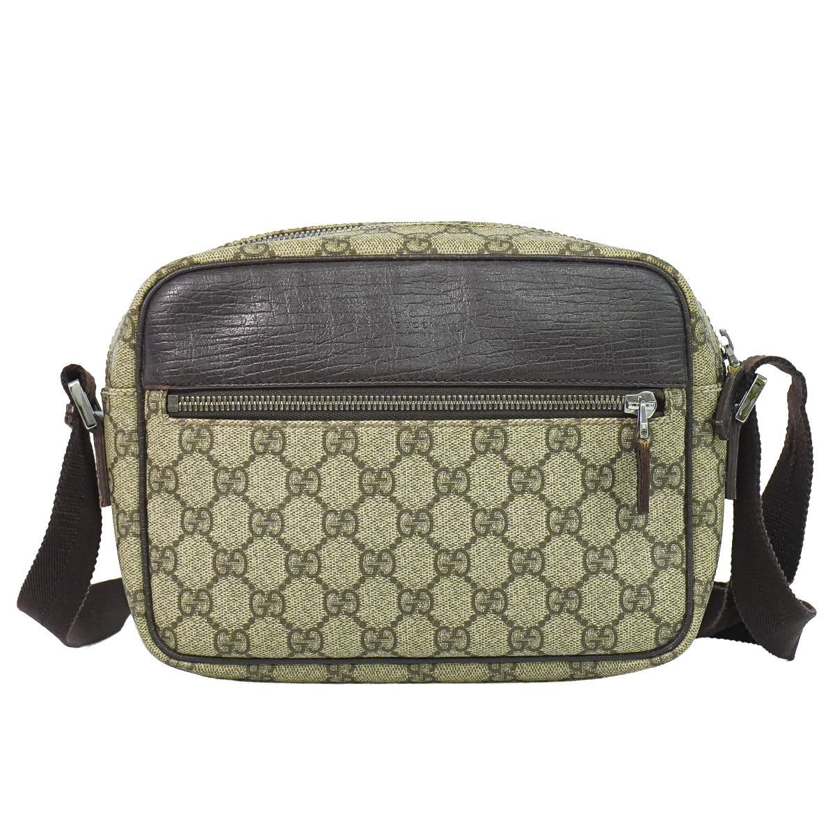 Gucci GG Supreme Shoulder Bag Pochette Beige