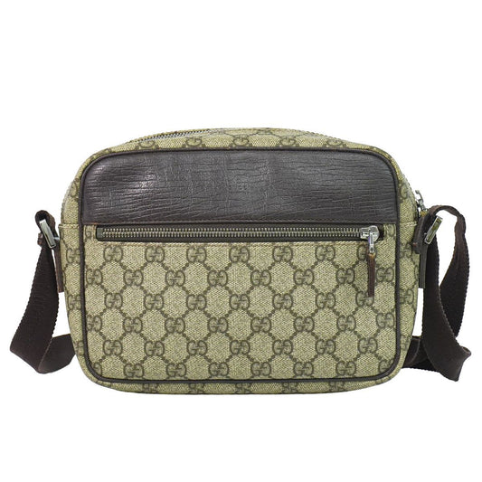 Gucci GG Supreme Shoulder Bag Pochette Beige