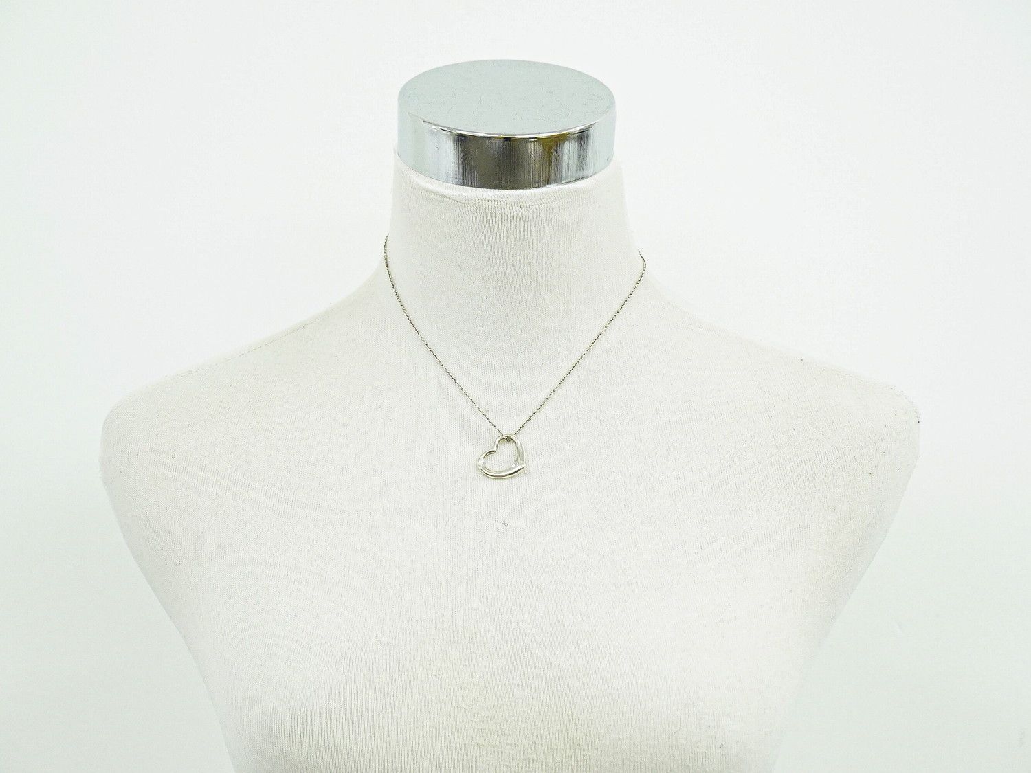 Tiffany & Co Open Heart 925 Necklace Pendant Silver — view 6