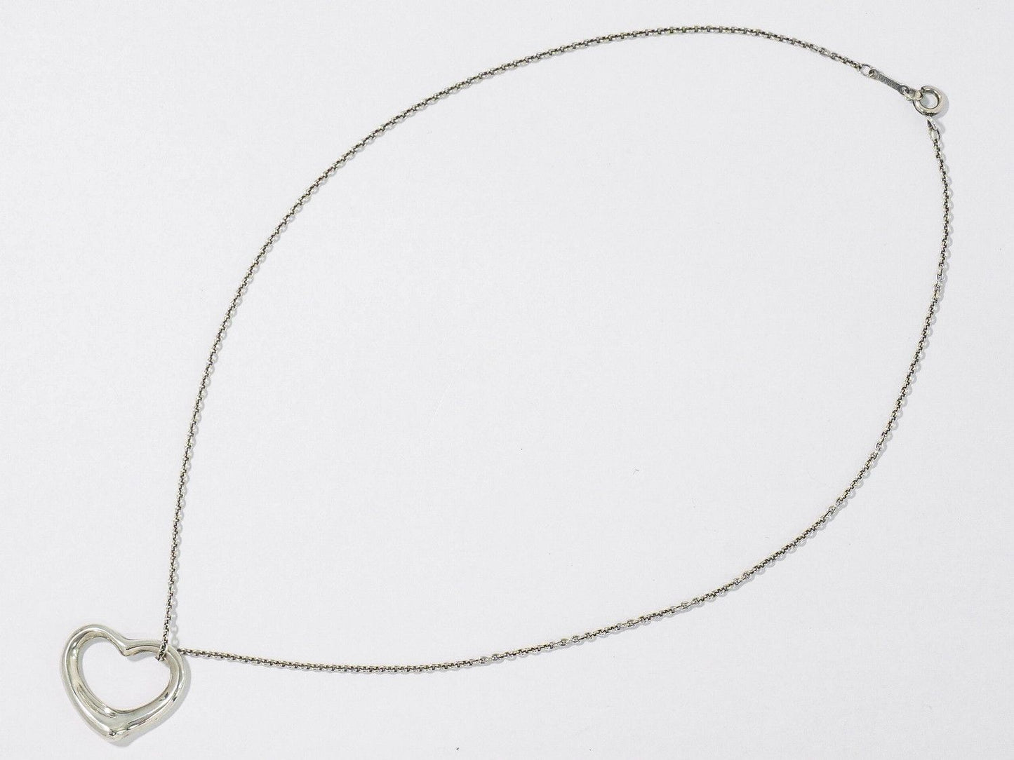 Tiffany & Co Open Heart 925 Necklace Pendant Silver — view 2